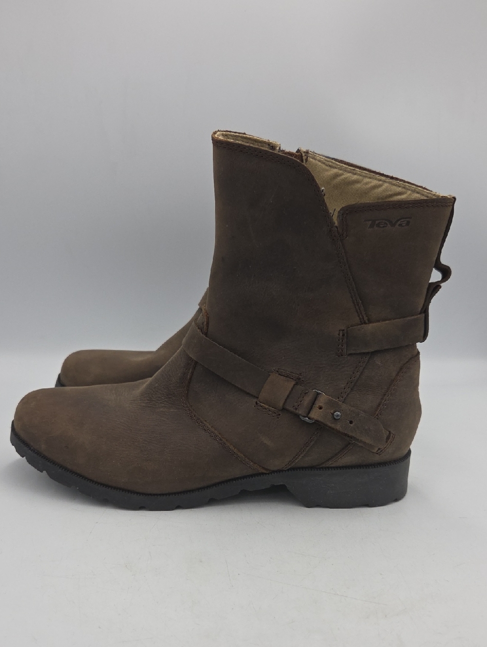 Teva Delvina Brown Waterproof Leather Ankle Boots